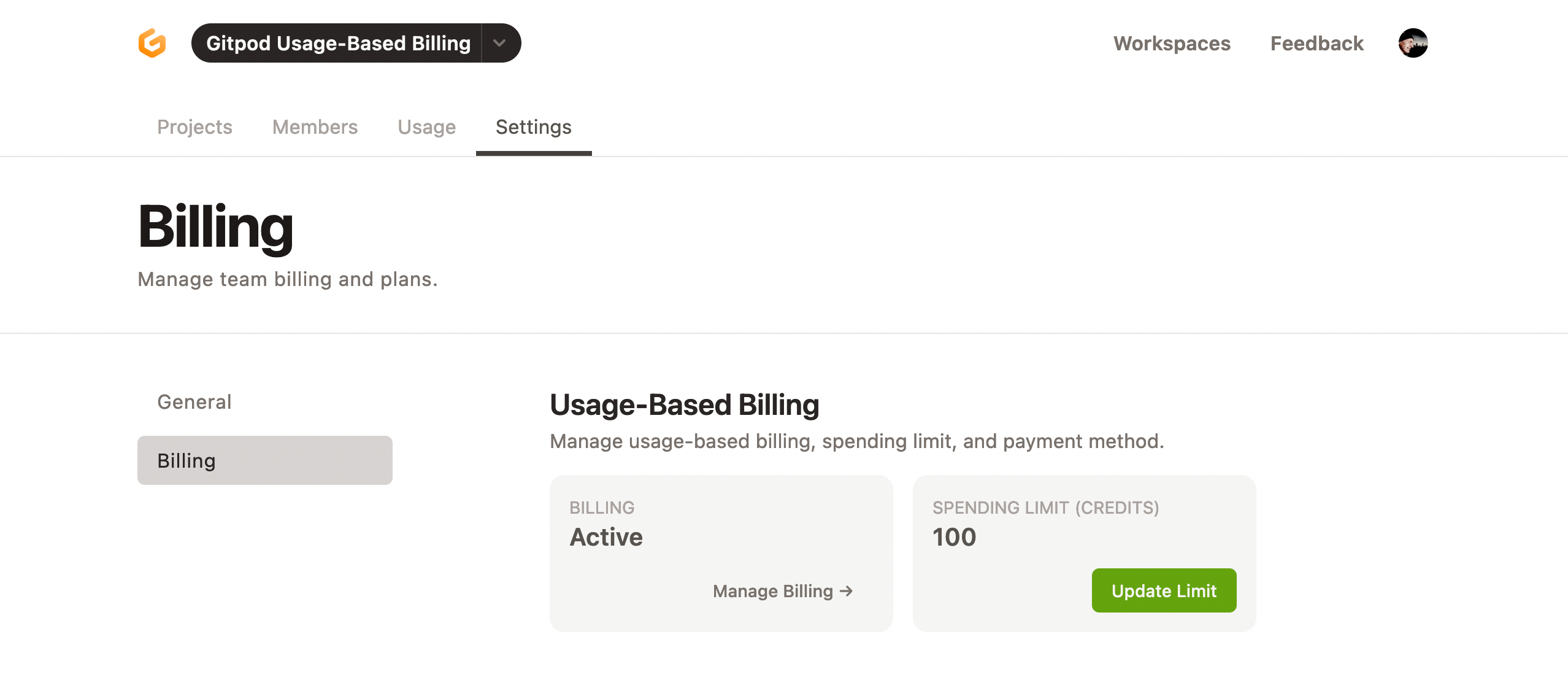 Active Team Billing